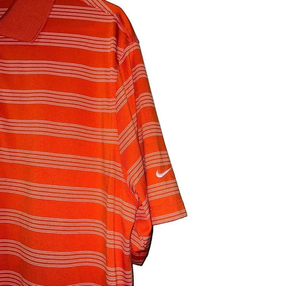Nike Tour Performance Dry-Fit Golf Polo Orange Shirt Men's Size XL Swoosh Logo‎ - Picture 2 of 4